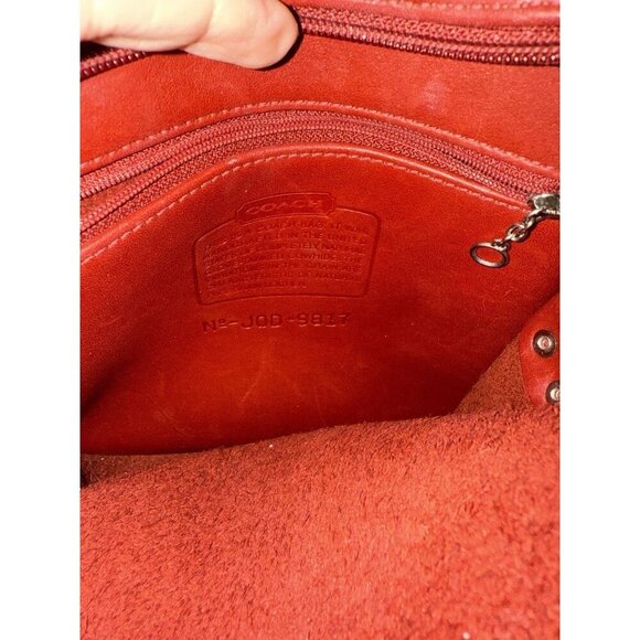 Vintage Coach Leather Camera Bag Crossbody Double Zip 9817 Red - Picture 11 of 14